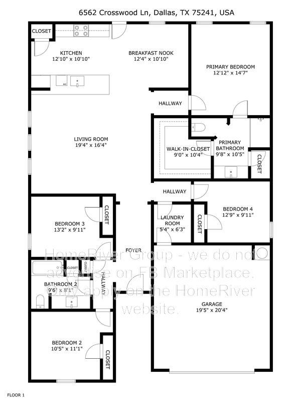 Available now! 6562 Crosswood Lane , Dallas, TX 75241 property image
